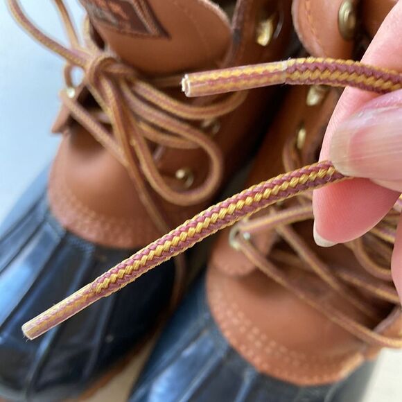 Weather Spirits Leather Five Eye Lace Up Steel Shank Winter Duck Boots Size 6 - Picture 14 of 16